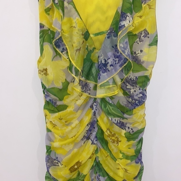 ZARA sleeveless tulle floral dress size M - Picture 10 of 16
